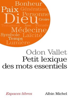 cover image of Petit lexique des mots essentiels